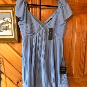 Lulu's Light Blue Textured Dress